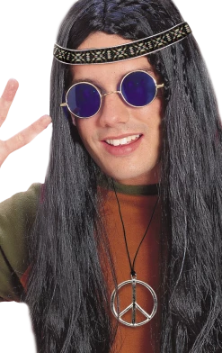 Generic Feelin Groovy Mens Hippie Accessory Kit 1960s