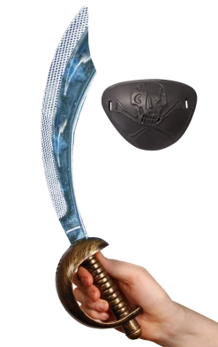 Smiffys Pirate Sword With Eyepatch All Themes