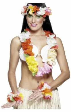 Smiffys Multicolour Hawaiian Leis Set