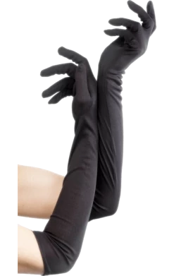Smiffys All Themes Long Black Gloves