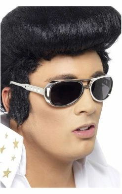 Smiffys Silver Elvis Glasses Accessory