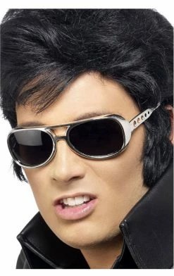 Smiffys Silver Elvis Glasses Accessory