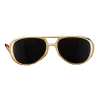 Bristol Novelty Gold Elvis Glasses Accessory All Themes