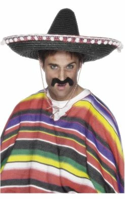 Smiffys All Themes Black Sombrero Hat Accessory
