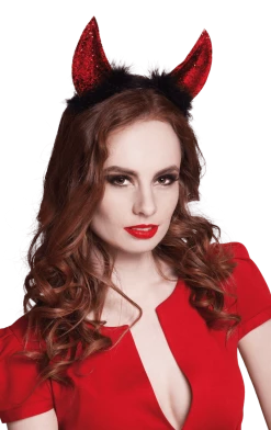 Boland Glitter Devil Horns Headband