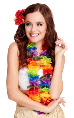 Smiffys Large Rainbow Hawaiian Lei All Themes
