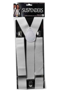 Morris Costumes All Themes White Gangster Braces