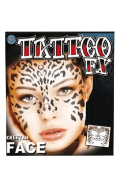 Tinsley Transfers Cheetah Face Tattoo All Themes