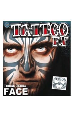 Tinsley Transfers All Themes Tribal Zebra Face Tattoo