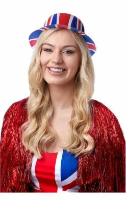 Generic Adult Unisex Plastic Union Jack Bowler Hat Around The World