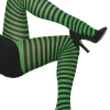 Smiffys All Themes Adult Green And Black Striped Tights