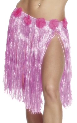 Smiffys Pink Hula Flower Skirt All Themes