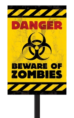 Amscan Danger Beware Of Zombies Lawn Sign