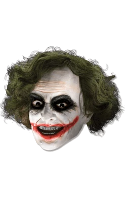 Rubies Adult The Joker Facepiece With Hair Accessory All Themes