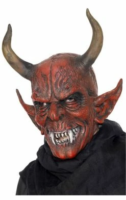 Smiffys All Themes Adult Devil Facepiece With Horns Accessory