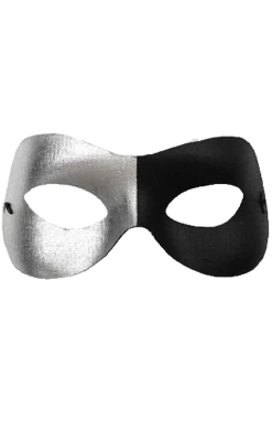 Generic Adult Black And Silver Domino Facepiece