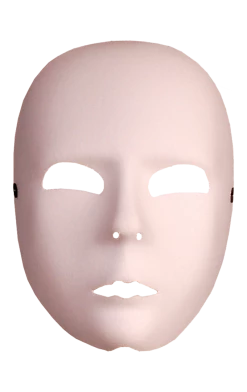 Smiffys Full White Face Facepiece