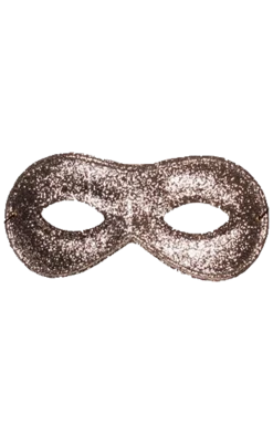 Generic Adult Silver Glitter Domino Facepiece All Themes