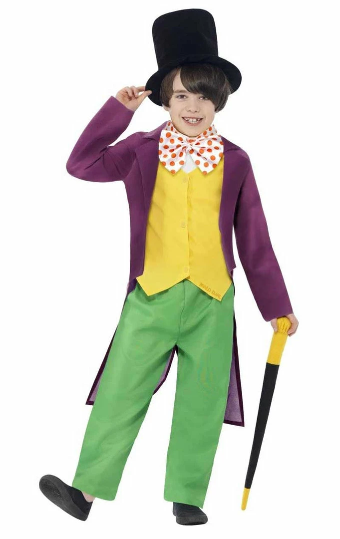 Smiffys Boys Roald Dahl Willy Wonka Costume All Themes 3 Smiffys Boys Roald Dahl Willy Wonka Costume All Themes