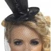 Smiffys Mini Black Glitter Top Hat All Themes