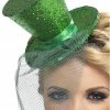 Smiffys Green Glitter Mini Top Hat All Themes