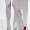 Smiffys All Themes Womens White Blood Stained Stockings