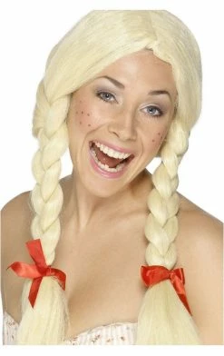 Smiffys Schoolgirl / Dutchgirl Blonde Wig All Themes