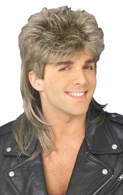 Bristol Novelty Brown And Blonde Mullet Wig