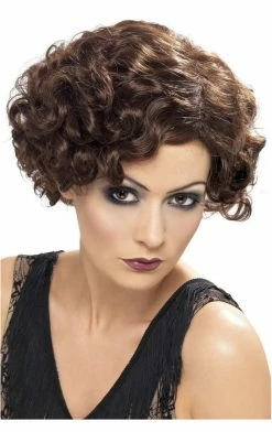 Smiffys Brown 20s Flirty Flapper Wig All Themes