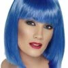 Smiffys Glam Wig Neon BLUE All Themes
