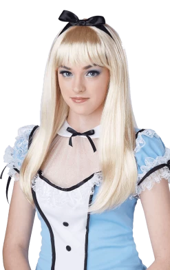 California Costumes All Themes Blonde Alice In Wonderland Wig Accessory