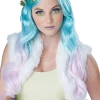 California Costumes Floral Fantasy Blue And Pink Wig All Themes