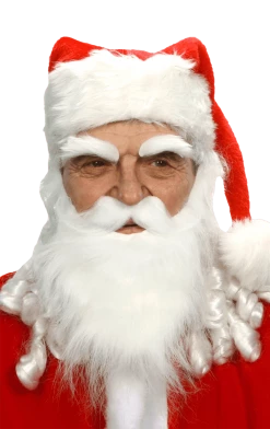 Mustaches Santa White Beard And Eyebrows Set All Themes