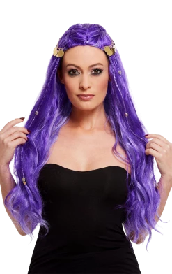 Smiffys All Themes Purple Fortune Teller Wig