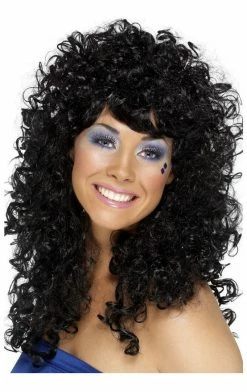 Smiffys Boogie Babe Wig (Black)