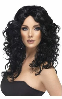 Smiffys All Themes Glamour Wig (Black)