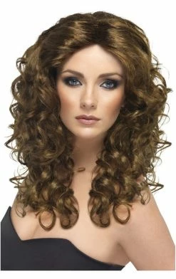 Smiffys Glamour Wig (Brown) All Themes