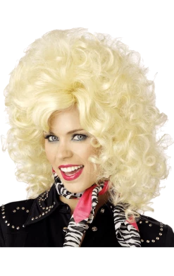 California Costumes Dolly Parton Curly Blonde Wig