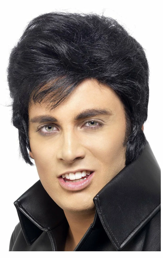 Smiffys Mens Black Elvis Wig 3 Smiffys Mens Black Elvis Wig