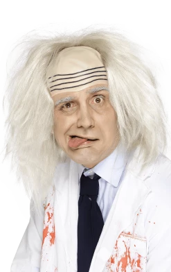 Smiffys White Professor Wig