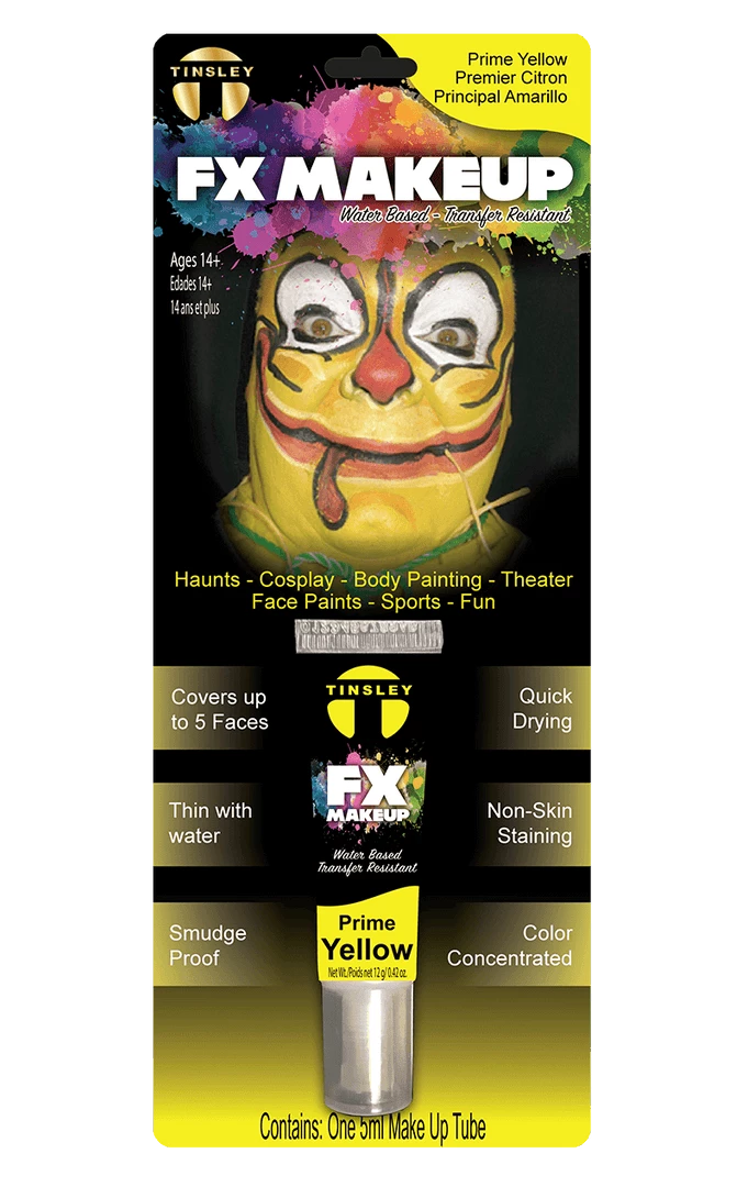 Tinsley Transfers Yellow FX Face Paint 3 Tinsley Transfers Yellow FX Face Paint