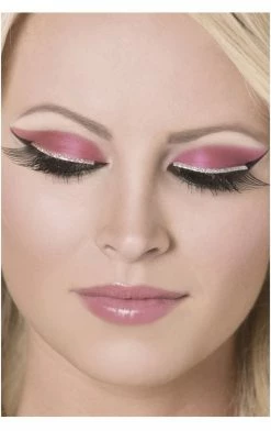 Smiffys Black And Silver Glitter Eyelashes All Themes
