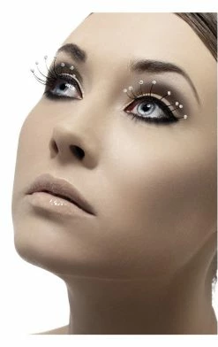 Smiffys Womens Costumes Black Water Droplet Eyelashes