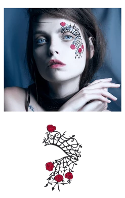 Generic Gothamour Face Lace Face Paint & Makeup