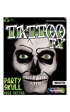 Tinsley Transfers All Themes White Party Skull Tattoo FX