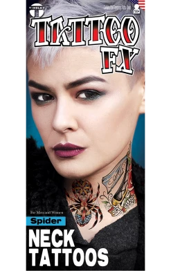 Tinsley Transfers Spider Neck Tattoo FX All Themes