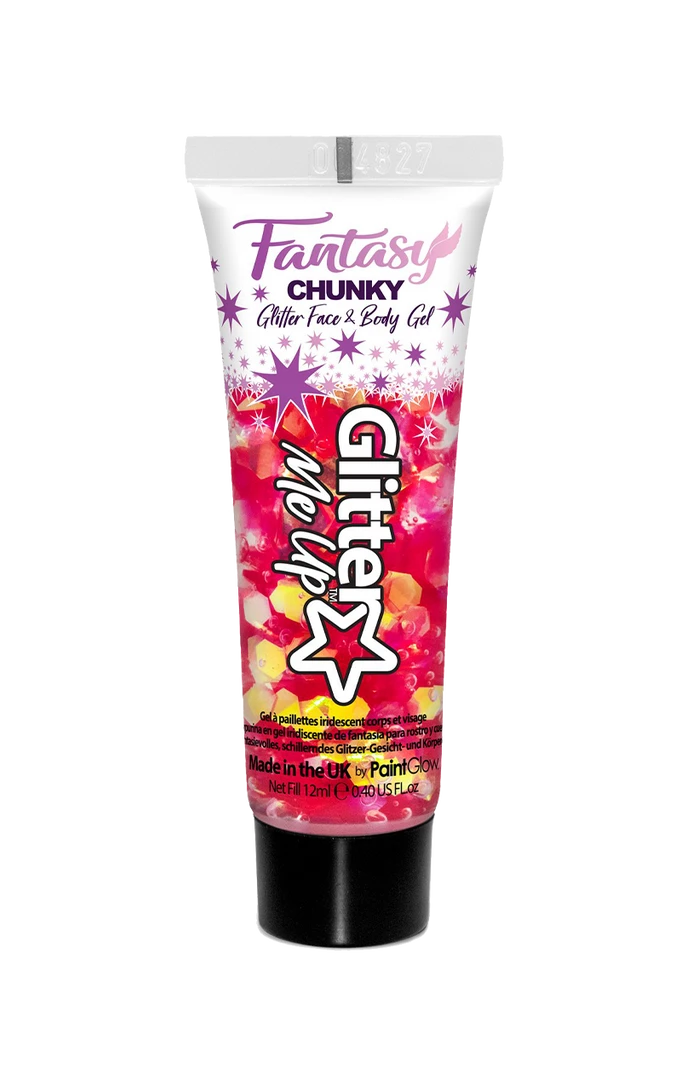 PaintGlow All Themes Red Fantasy Chunky Glitter Gel 3 PaintGlow All Themes Red Fantasy Chunky Glitter Gel