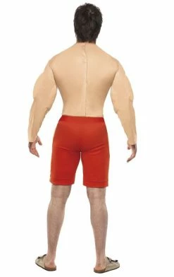 Smiffys All Themes Mens Muscle Chest Baywatch Lifeguard Costume