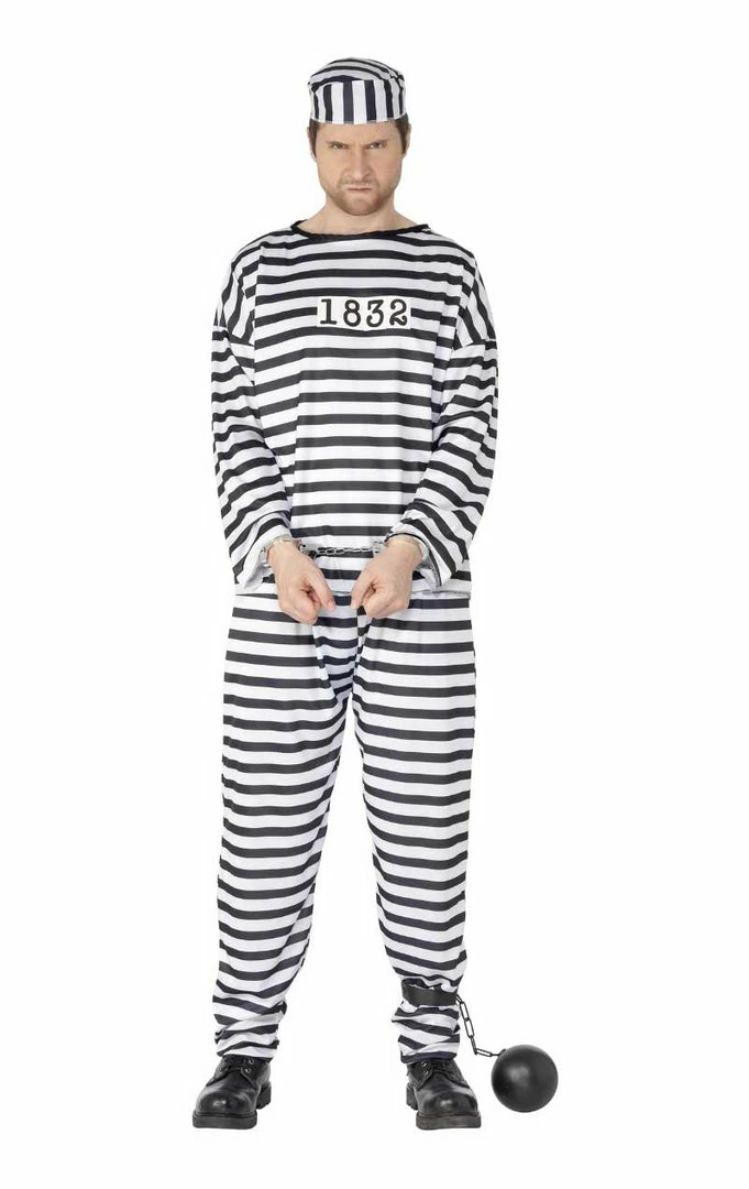 Smiffys All Themes Adult Budget Convict Costume 3 Smiffys All Themes Adult Budget Convict Costume