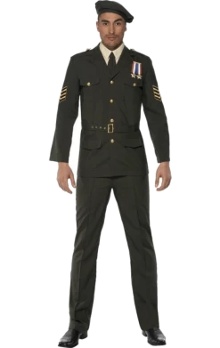 Smiffys Adult Mens Wartime Officer Costume All Themes